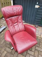 Echt leer designer relax fauteuil, Ophalen, Gebruikt, Leer