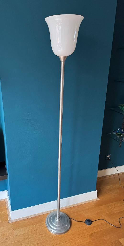 Giso Tulp vloerlamp, Huis en Inrichting, Lampen | Vloerlampen, Gebruikt, 150 tot 200 cm, Glas, Metaal, Ophalen