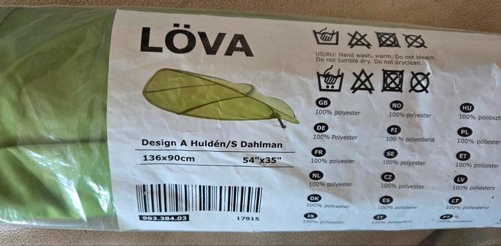 Ikea Löva Bedhemel - Blad Groen, Kinderen en Baby's, Kinderkamer | Inrichting en Decoratie, Zo goed als nieuw, Klamboe, Ophalen of Verzenden