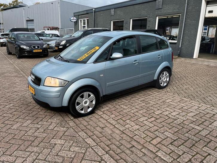 Audi A2 1.4 55KW 2001 Blauw Airco APK 82607KM, Auto's, Audi, Bedrijf, A2, ABS, Airbags, Airconditioning, Bluetooth, Boordcomputer