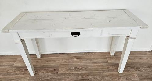 White wash sitetable/keukentafel, Huis en Inrichting, Tafels | Sidetables, Gebruikt, 25 tot 50 cm, 100 tot 150 cm, Rechthoekig