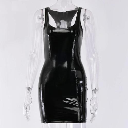 Zwarte leren jurk wetlook jurkje dames leer korte mini, Kleding | Dames, Jurken, Nieuw, Zwart, Boven de knie, Verzenden