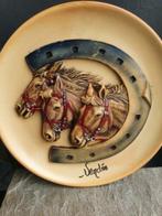 Mooi vintage spaanse paarden wandbord, heel mooi paardenbord, Antiek en Kunst, Ophalen of Verzenden