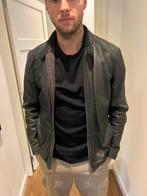 Hugo Boss Orange leren heren jas M, Kleding | Heren, Ophalen of Verzenden, Zo goed als nieuw, Bruin