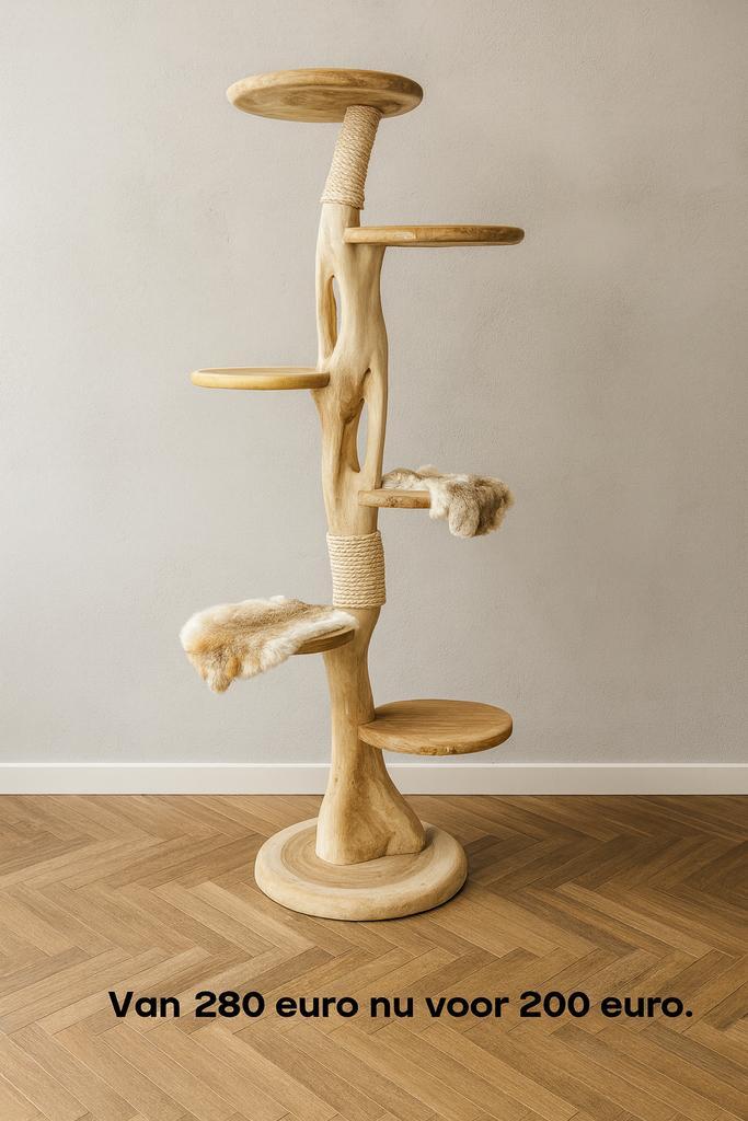 Opruiming - houten krabpalen van suar hout, Dieren en Toebehoren, Krabmeubelen, Nieuw, Krabpaal, Ophalen