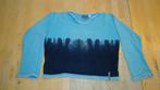 Blauwe tweekleurige trui shirt longsleeve mt 134 -140 (K320), Ophalen of Verzenden, Zo goed als nieuw, Meisje, Shirt of Longsleeve