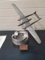 Aluminium Fokker G1 vliegtuig model gemonteerd op asbak, Ophalen of Verzenden