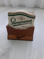 STAROPRAMEN bierviltjes met houten houder, Ophalen of Verzenden, Zo goed als nieuw, Overige typen