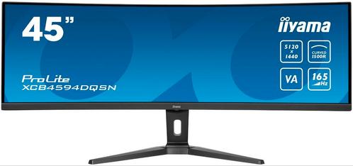 Iiyama ProLite XCB4594DQSN-B1 165hz kvm switch 0,8ms curved, Computers en Software, Monitoren, Zo goed als nieuw, 151 t/m 200 Hz