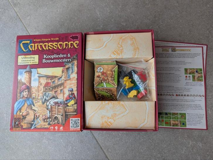 Carcassonne Kooplieden en Bouwmeesters in oude versie tegel, Hobby en Vrije tijd, Gezelschapsspellen | Bordspellen, Zo goed als nieuw