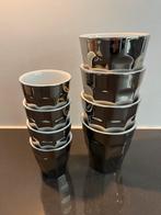 4 koffie kopjes & 4 espresso kopjes zilver kleur van de hema, Huis en Inrichting, Keuken | Servies, Keramiek, Ophalen of Verzenden