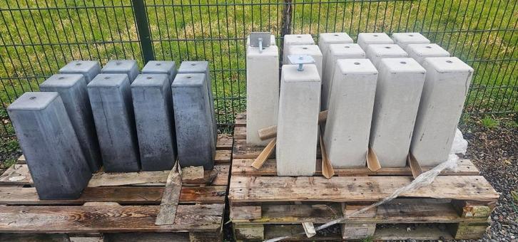 NIEUWE beton poeren grijs en antraciet met verstelplaat, Tuin en Terras, Overkappingen, Nieuw, Overige typen, Ophalen