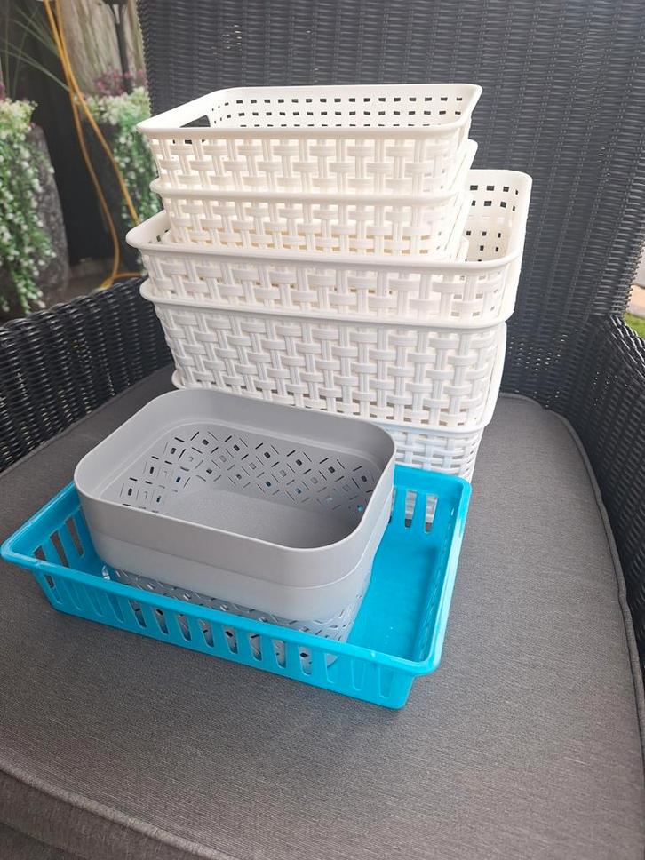 Opbergbakjes - Diverse Maten en Kleuren, Huis en Inrichting, Woonaccessoires | Schalen en Manden, Gebruikt, Mand, Rechthoekig