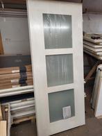 88x211,5cm massieve binnendeur opdek L of R  incl mat glas, Nieuw, 80 tot 100 cm, Ophalen of Verzenden, Glas