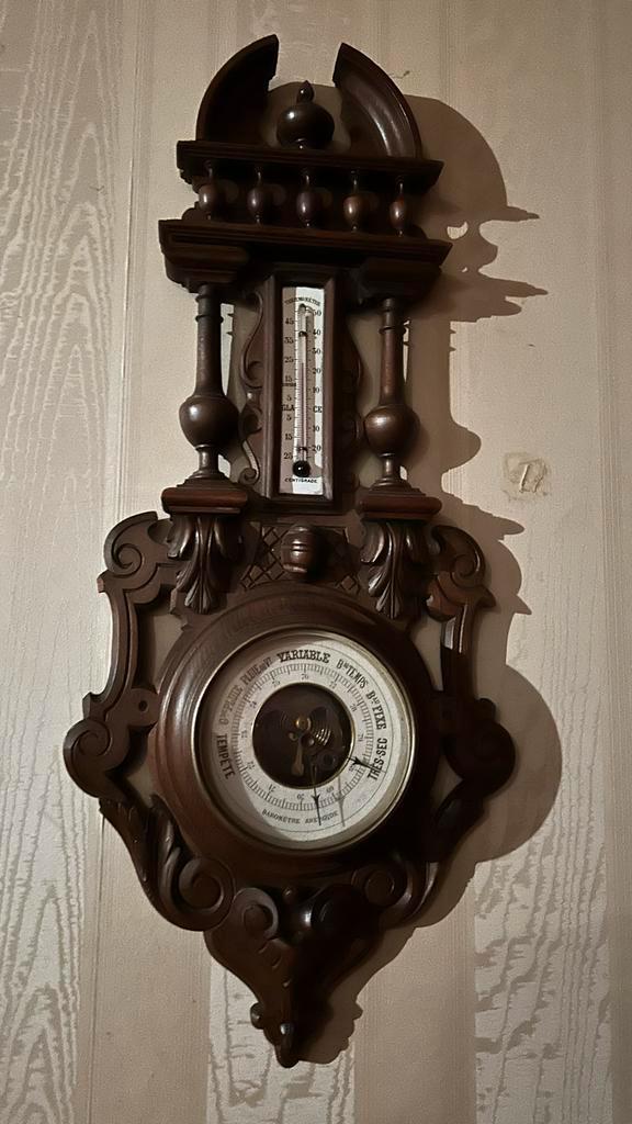 Antieke Franse Barometer - 19e Eeuw, Antiek en Kunst, Antiek | Klokken, Ophalen