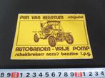 sticker Schijndel PIM VAN HEERTUM autobanden vrije pomp, Ophalen, Zo goed als nieuw, Bedrijf of Vereniging