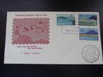 NED. ANTILLEN 1957; FDC TOURISME LEES 2 FOTO'S, Postzegels en Munten, Postzegels | Eerstedagenveloppen, Verzenden, Beschreven