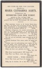 Maria Catharina Aarts 1868 Erp + 1931 Helmond, 62 jaar oud, Verzamelen, Verzenden