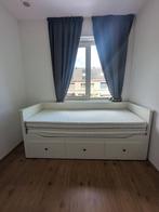 IKEA Hemnes bedbank compleet met matrassen + toppers, Huis en Inrichting, Slaapkamer | Bedden, Ophalen, Gebruikt, Wit, Tweepersoons