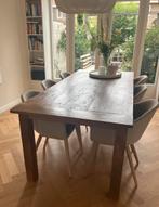 Mooie Teak houten tafel 220 lang, Huis en Inrichting, Tafels | Eettafels, 200 cm of meer, 50 tot 100 cm, Teakhout, Gebruikt