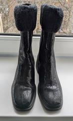 Rohde zwarte laarzen met bontrand - Maat 38.5, Kleding | Dames, Zwart, Lage of Enkellaarzen, Rohde, Ophalen of Verzenden
