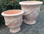 Mooie grote hard gebakken terracotta anduzze pot old finsch., Tuin en Terras, Bloembakken en Plantenbakken, Ophalen, Overige materialen