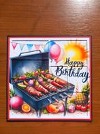 Kaart man happy birthday barbeque 346 = 1,75, Hobby en Vrije tijd, Kaarten | Zelfgemaakt, Ophalen of Verzenden, Nieuw, Kerst