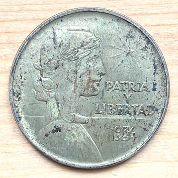Cuba 1 Peso 1934 ABC zilver schaars type beschikbaar voor biedingen