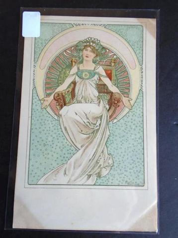 Alphonse Mucha Originele BriefKaart AUSTRIA HUNGARY 1900 beschikbaar voor biedingen