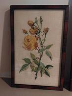 3 Vintage Borduurwerken met Bloemen, Ophalen of Verzenden