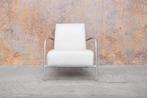 ZGAN gebroken witte leren Harvink Columbus design fauteuil, Harvink, Harvink, Design, 75 tot 100 cm