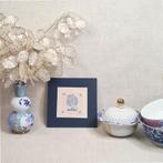 Print pauw, blauw passe partout 15x15, handgemaakt, Minder dan 50 cm, Oorspronkelijke maker, Nieuw, Ophalen of Verzenden