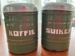 Voorraad blikken koffie en suiker, Antiek en Kunst, Ophalen of Verzenden