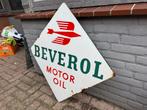 Beverol Motor Oil Emaille Reclamebord, Verzamelen, Merken en Reclamevoorwerpen, Ophalen, Reclamebord, Gebruikt, .