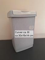 Curver prullenbak 6l met klepdeksel ca. 30x19 cm, Kunststof, Ophalen of Verzenden, Zo goed als nieuw, Minder dan 10 liter