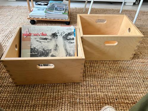 Houten kisten (tbv lp’s), Huis en Inrichting, Woonaccessoires | Kisten, Zo goed als nieuw, Minder dan 50 cm, 50 tot 100 cm, Ophalen of Verzenden