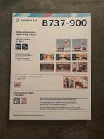 Safetycard B737-900 Korean Air, Ophalen of Verzenden, Zo goed als nieuw, Kaart, Foto of Prent