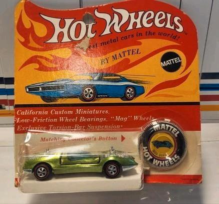 Hot Wheels Redline MOD Quad Green Metallic - 1969, Hobby en Vrije tijd, Modelauto's | Overige schalen, Zo goed als nieuw, Auto
