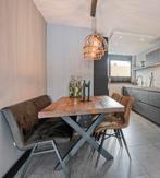 Eethoek (tafel/stoelen/eetkamerbank), Ophalen of Verzenden, Zo goed als nieuw, Rechthoekig, 50 tot 100 cm