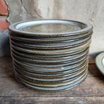 Set keramiek 12x gebaksbordje 1 taartschaal Steinzeug Etage3, Ophalen, ., Zo goed als nieuw, .