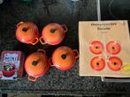 Ovenpannetjes Cocotte Set - 8 Stuks + Recepten, Ophalen, Zo goed als nieuw, Overige materialen, Pannenset