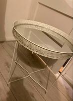 Bijzettafel met afneembaar blad, spiegelend, Huis en Inrichting, Tafels | Bijzettafels, Minder dan 55 cm, Metaal of Aluminium