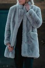 Seven Sisters Faux Fur Jas - Zacht & Fluffy, Ophalen, Zo goed als nieuw, Maat 36 (S), Grijs