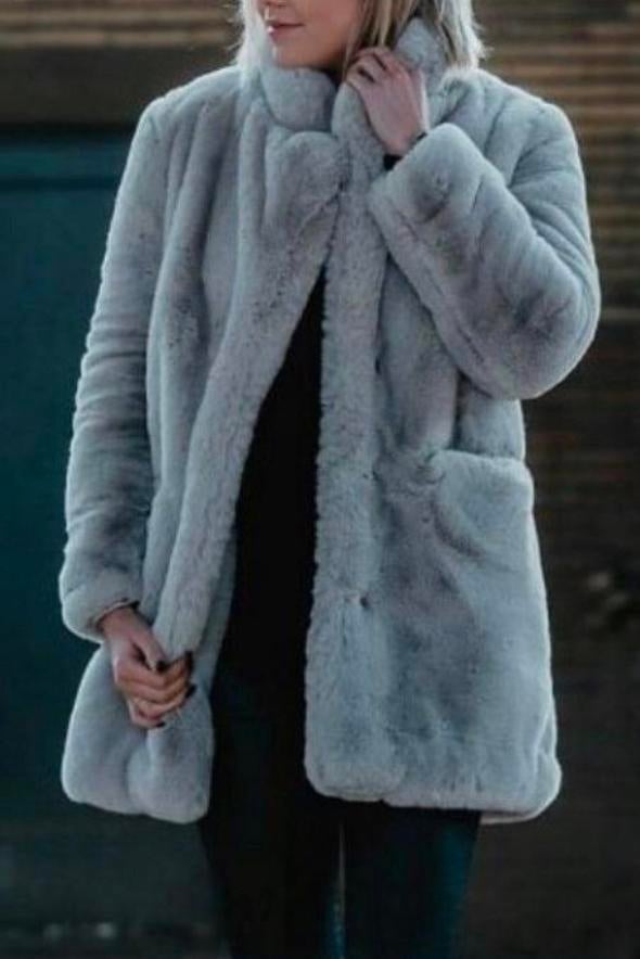 Seven Sisters Faux Fur Jas - Zacht & Fluffy, Kleding | Dames, Jassen | Winter, Zo goed als nieuw, Maat 36 (S), Grijs, Ophalen