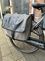 Willex dubbele fietstas 40 liter zwart-grijs op MIK frame, Fietsen en Brommers, Fietsaccessoires | Fietstassen, Ophalen of Verzenden