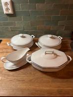 3 Mooie Dekschalen en een Sauskom, Huis en Inrichting, Keuken | Servies, Ophalen, Gebruikt, Schaal of Schalen, Overige stijlen