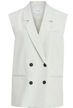 VILA mouwloos colbert gilet Vikammas zand beige maat 34, Beige, Vila, Ophalen of Verzenden, Zo goed als nieuw