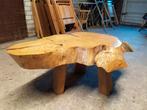 Houten boomstamtafel, Huis en Inrichting, Ophalen, Zo goed als nieuw, Rechthoekig, Minder dan 50 cm