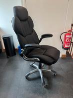 Ergonomische Directeur Stoel - Bureaustoel Leder, Zwart, Ophalen of Verzenden, Zo goed als nieuw, Bureaustoel