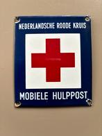 Emaille reclamebord deurpostje Roode Kruis, Verzamelen, Reclamebord, Gebruikt, Ophalen of Verzenden